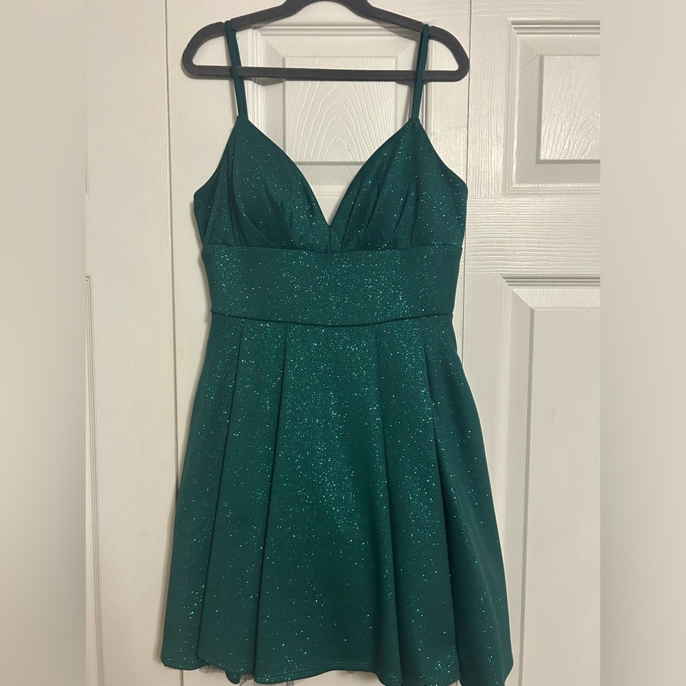 Short Green Sparkle Dress